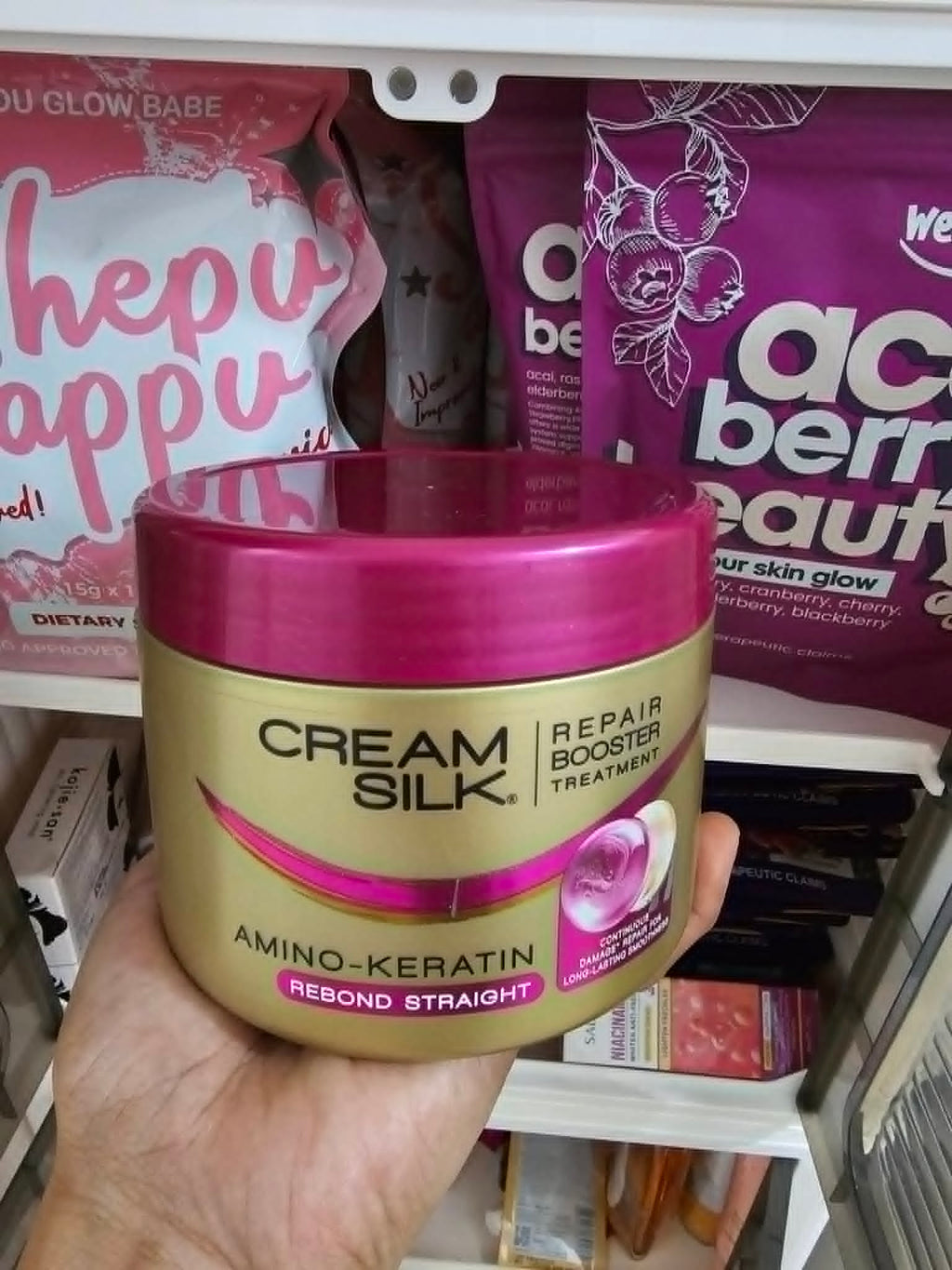 Cream Silk Rebond Straight