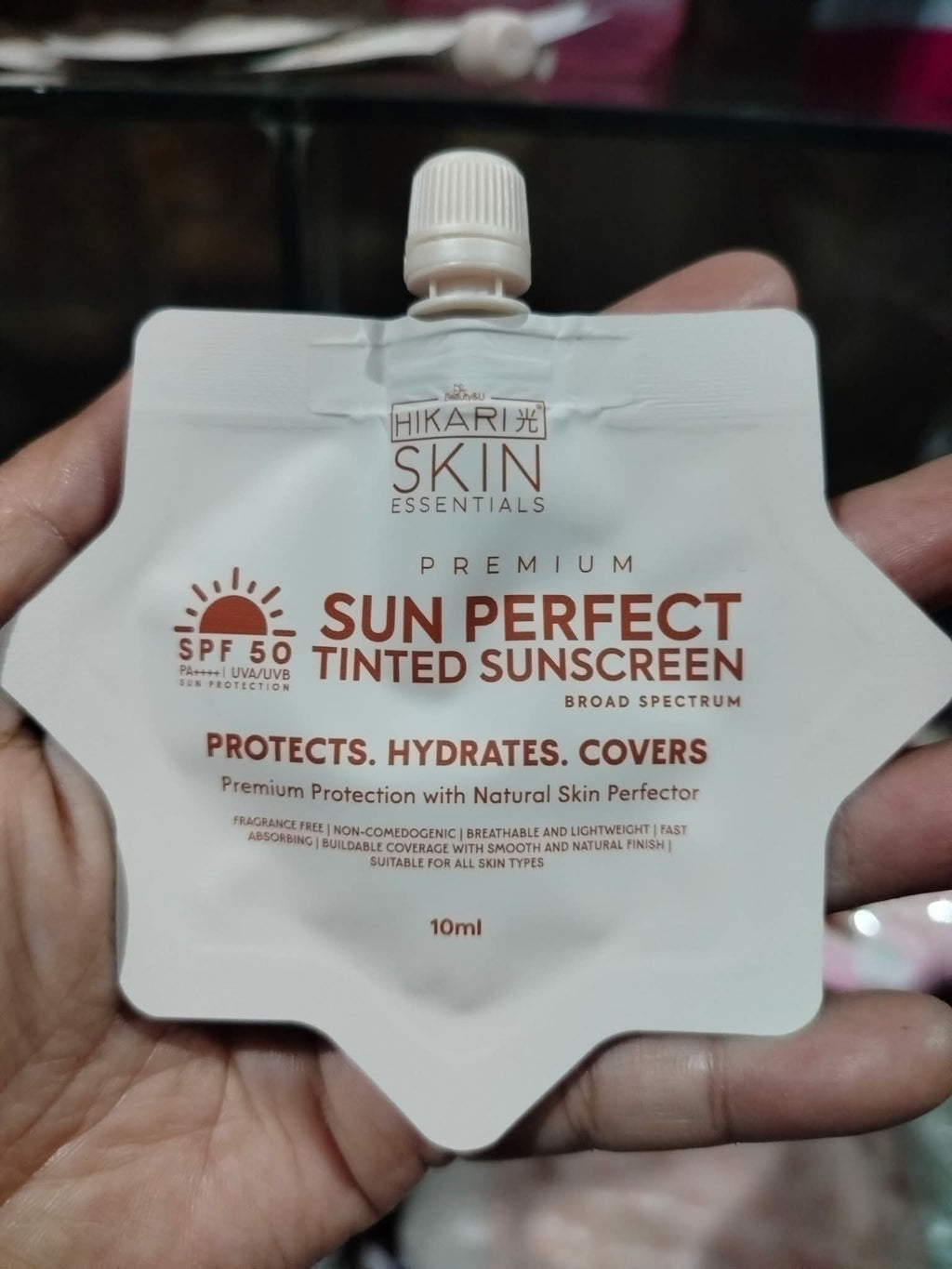 Hikari Premium tinted Sunscreen mini pack